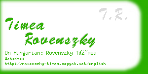 timea rovenszky business card